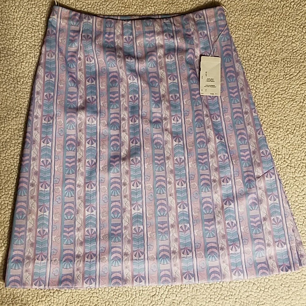 NWT DiFini Originals Skirt Skort Pastel Pink Purple Pattern Size 14